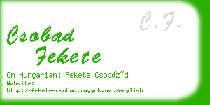 csobad fekete business card